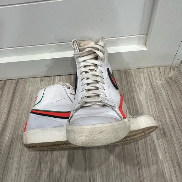 Nike Womens Blazer Mid '77 D/MS/X High Top Sneakers White Orange Teal Size 8.5 - Picture 5 of 10